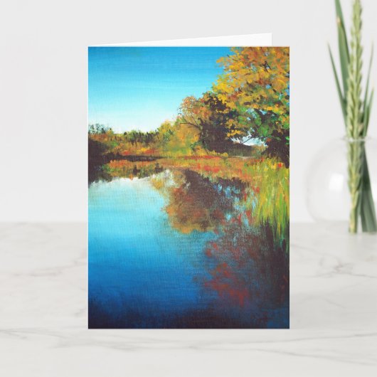 River Painting Art Blank Bedankkaart (Voorkant)