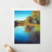 River Painting Art Blank Dank u kaart Notitiekaartje (Voorkant / Achterkant in situ)