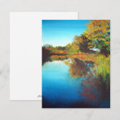 River Painting Art Blank Dank u kaart Notitiekaartje (Voorkant / Achterkant)