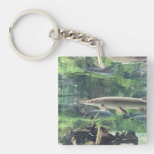 River Pike Fish Clear Water Foto Sleutelhanger (Voorkant)