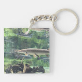 River Pike Fish Clear Water Foto Sleutelhanger (Achterkant)