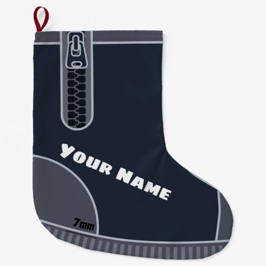 River Rafters Bootie Stijl Gepersonaliseerd Grote Kerstsok (Voorkant)
