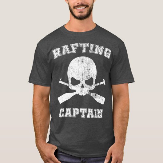 River Rafting Paddle Team Captain Whitewater T-shirt (Voorkant)