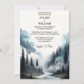 River Rain Cloud Natuur Smoky Mountain bruiloft Kaart (Voorkant)