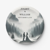 River Rain Cloud Natuur Smoky Mountain bruiloft Papieren Bordje (Voorkant)