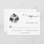 River Rain Cloud Natuur Smoky Mountain bruiloft RSVP Kaartje (Voorkant / Achterkant)