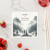 River Rain Cloud Natuur Smoky Mountain bruiloft Servet (Insitu)