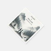 River Rain Cloud Natuur Smoky Mountain bruiloft Servet (Hoek)