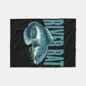 River Rat Catfish Fishing Fish Fisherman  Fleece Deken (Voorkant (Horizontaal))
