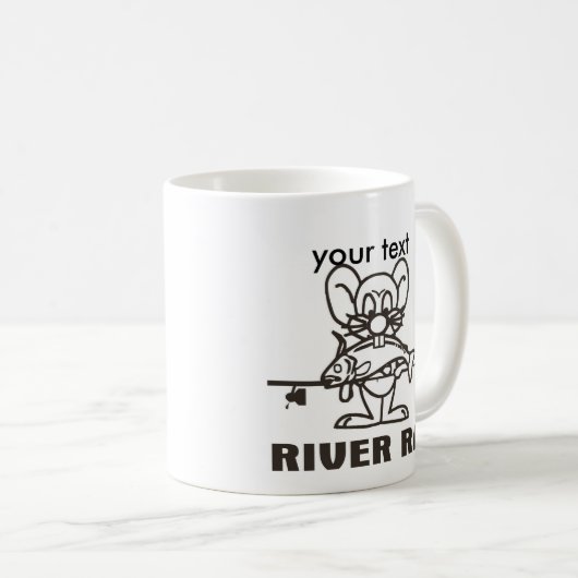 RIVER RAT-MOK, jouw tekst Koffiemok (Voorkant rechts)