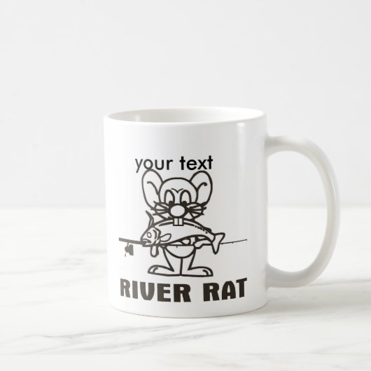 RIVER RAT-MOK, jouw tekst Koffiemok (Rechts)