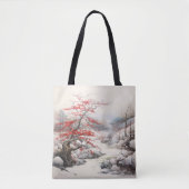 River Red Tree Ink Painting Tote Bag (Voorkant)