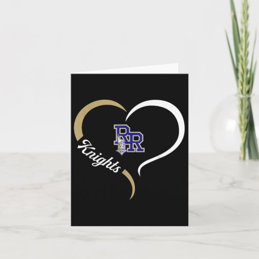 River Ridge Knights Logo Halve Hart Slogan Hs Kaart (Voorkant)