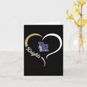 River Ridge Knights Logo Halve Hart Slogan Hs Kaart (Gele Bloem)