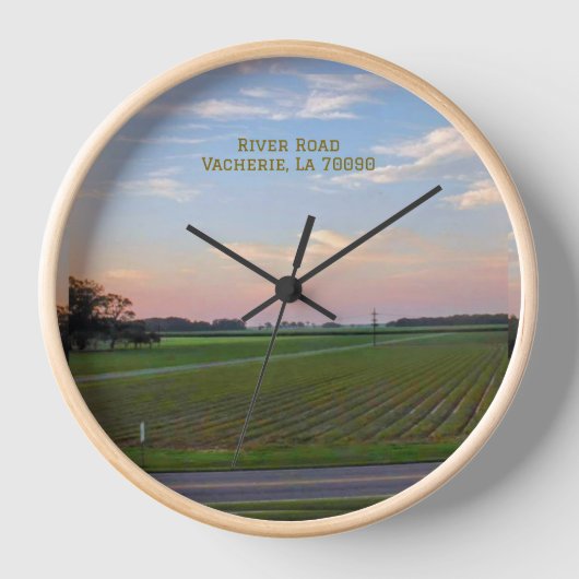 River Road ronde wandklok (Voorkant)