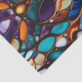 River Rock Pebbles Glas in lood Look Tissuepapier (Detail)