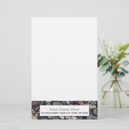 River Rock - Speciaal ontwerp Briefpapier (Staand voorkant)