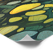 River rocks abstracte waterverf schilderij poster (Hoek)