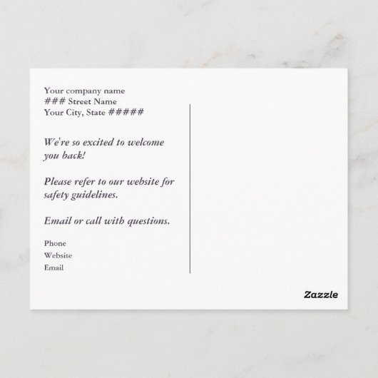 River Rocks Afbeelding in Mauve en Tan Spa heropen Briefkaart (Achterkant)