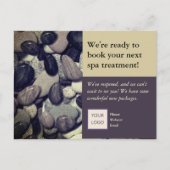 River Rocks Afbeelding in Mauve en Tan Spa heropen Briefkaart (Voorkant)