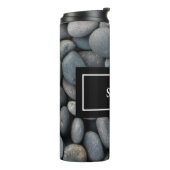 River Rocks met naam en monogram Thermosbeker (Gedraaid links)