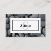 River Rocks met naam en monogram Visitekaartje (Voorkant)