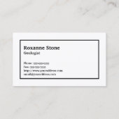 River Rocks met naam en monogram Visitekaartje (Achterkant)