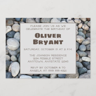 River Rocks verjaardagsfeestje uitnodiging