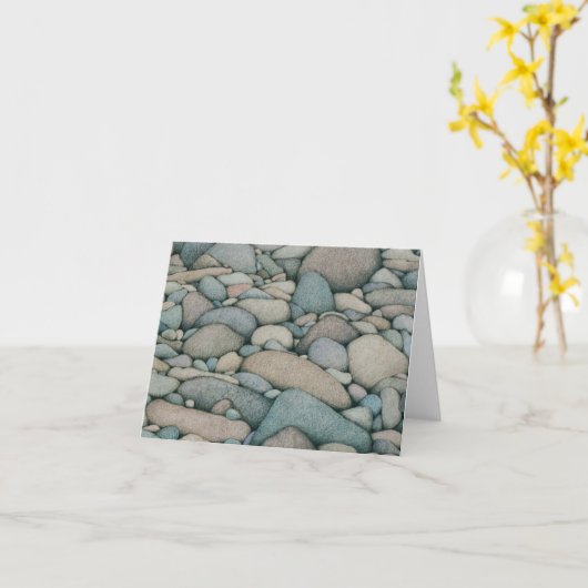 River Rocks-Wenskaart Kaart (Gele Bloem)