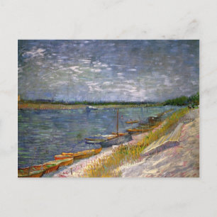 River & Rowing Boats Van Gogh Fine Art Briefkaart
