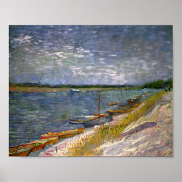 River & Rowing Boats Van Gogh Fine Art Poster