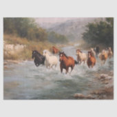 River Run Galoping Horses Decoupage Tissuepapier (Voorkant)
