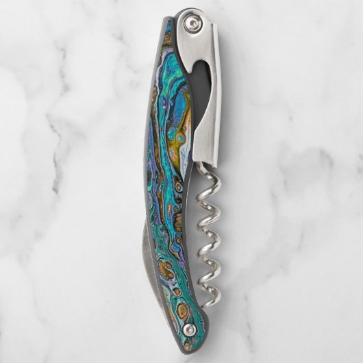 River Run natuursteen look abstract Kurkentrekker (Achterkant)