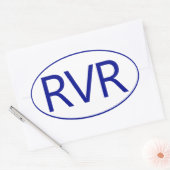 River RVR Oval Car Sticker (Envelop)