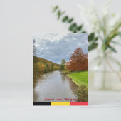 River Semois landscape in Bouillon, Belgium travel Briefkaart (Staand voorkant)