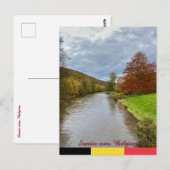 River Semois landscape in Bouillon, Belgium travel Briefkaart (Voorkant / Achterkant)