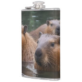 River Serenity: Capybaras Zwemmen in de Flow Heupfles (Links)