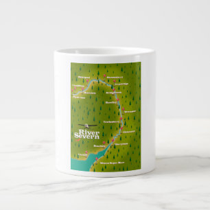 River Severn Wales Engeland reis kaart Grote Koffiekop