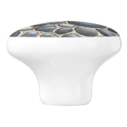 River Stone Pattern Keramische Knop (Zijkant)