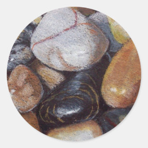 RIVER STONES ARTWORK RONDE STICKER