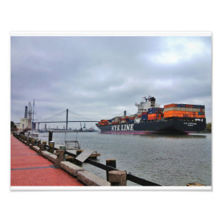 River Street, Savannah Foto Afdruk