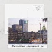 River Street - Savannah, Georgia Briefkaart (Voorkant / Achterkant)