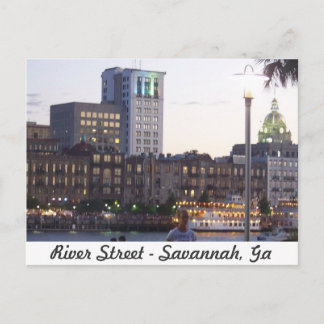 River Street - Savannah, Georgia Briefkaart