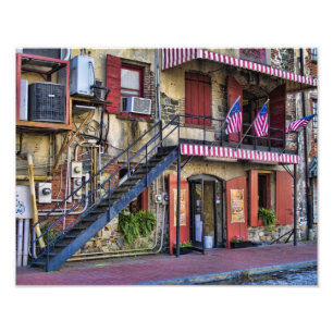  River Street Savannah Georgia Travel Foto Foto Afdruk
