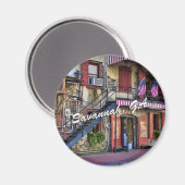  River Street Savannah Georgia Travel Foto Magneet (Voorkant / Achterkant)