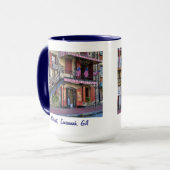 River Street Savannah Georgia Travel Foto Mok (Voorkant links)