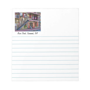  River Street Savannah Georgia Travel Foto Notitieblok