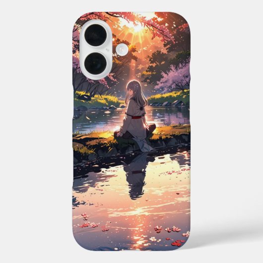 River Sunset Girl Case-Mate iPhone Case (Achterkant)