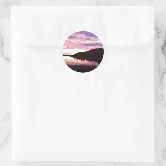 RIVER SUNSET RONDE STICKER (Tas)