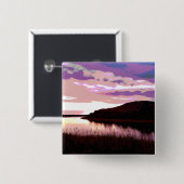 RIVER SUNSET VIERKANTE BUTTON 5,1 CM (Voorkant /achterkant)